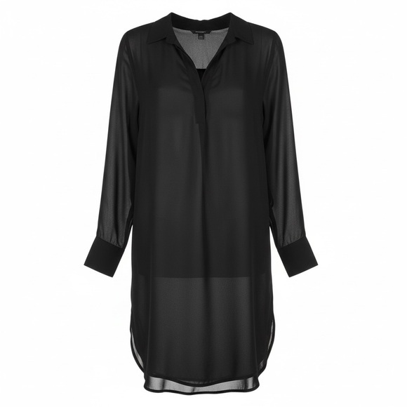 Bar III Tops - Bar III Sheer Black Tunic | Size M | Effortless Chic Layering Piece